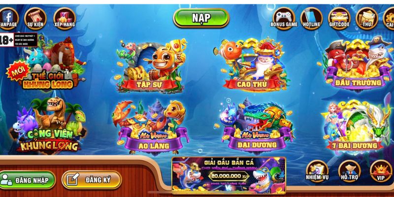 Các chế độ chơi có trong game bắn cá PT