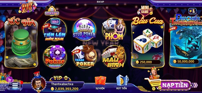 Giới thiệu về game bài Rikvip